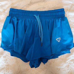 Luogongzi blue flowy shorts